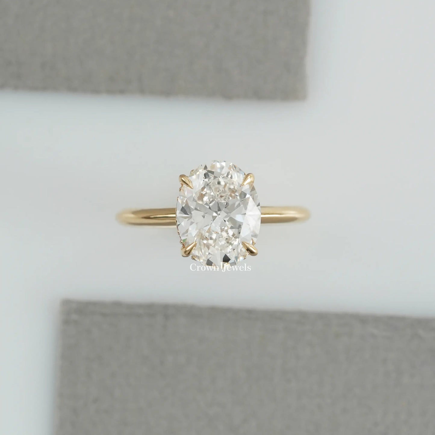 Oval Cut Lab Grown Diamond Engagement Ring