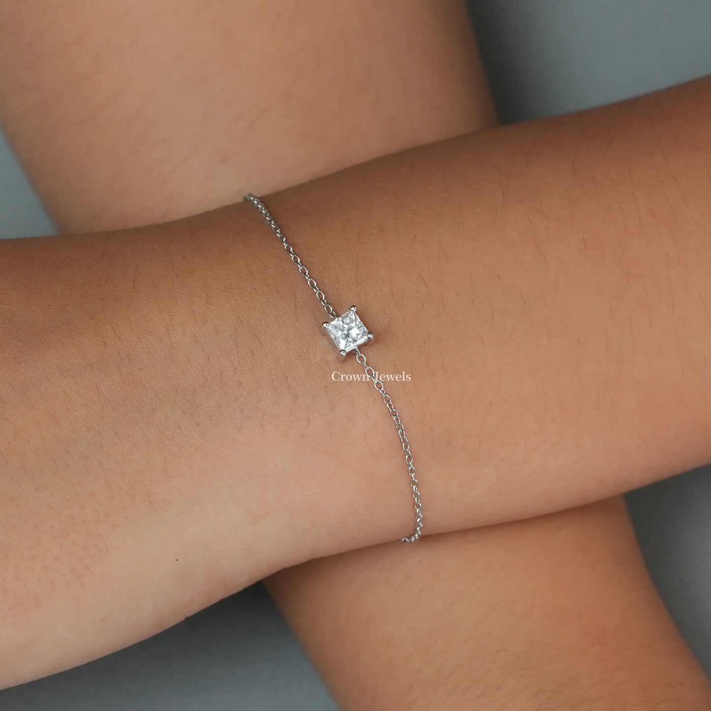 Princess Cut Lab Diamond Bracelet