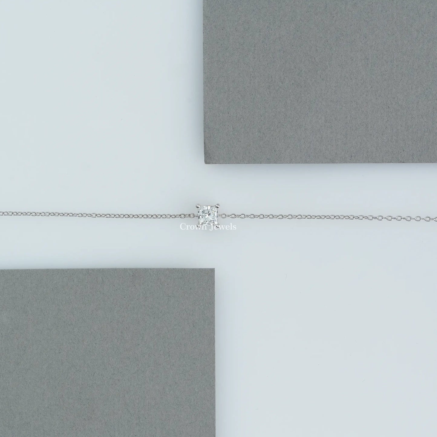Princess Cut Lab Diamond Bracelet