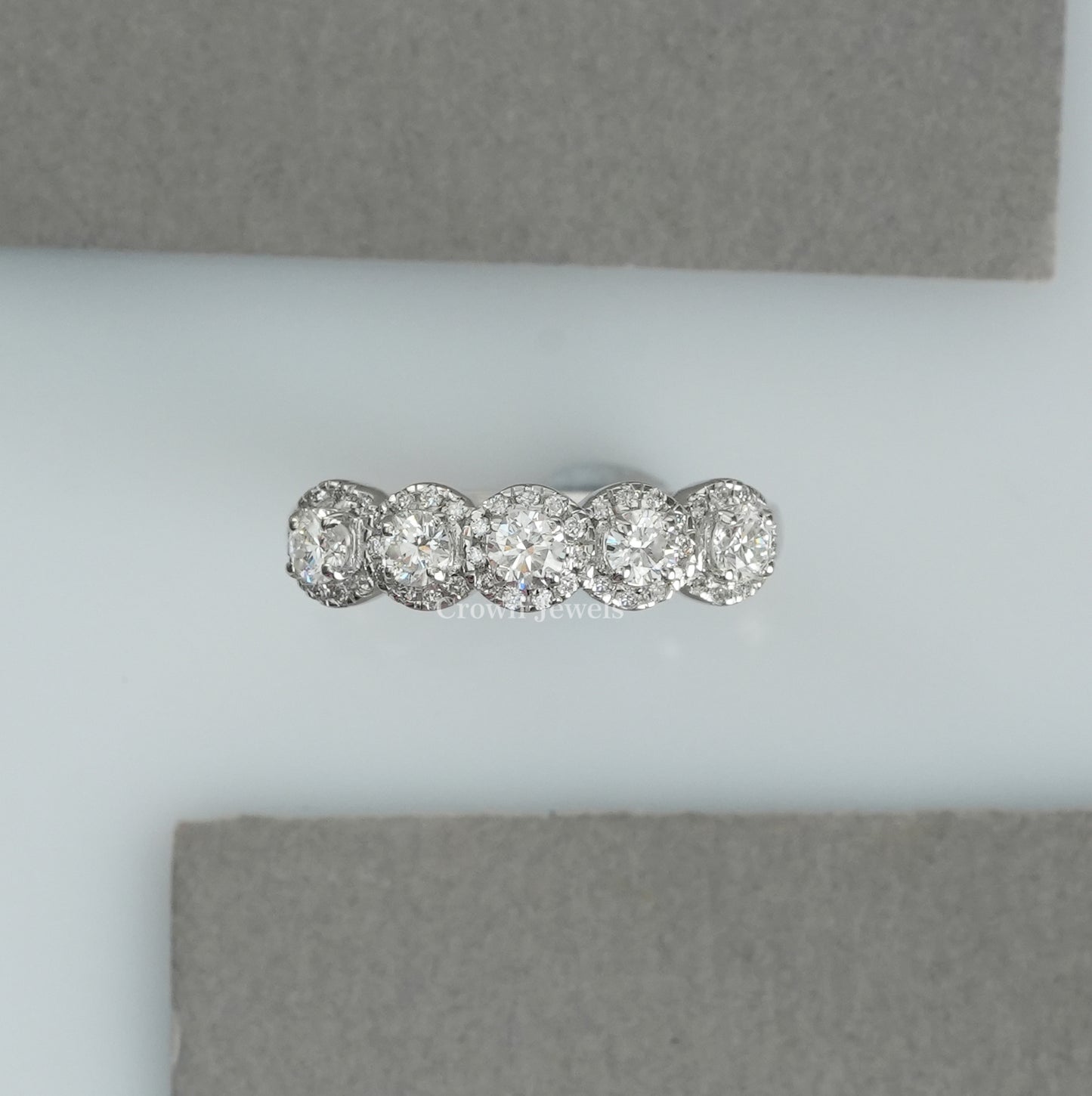 Round Cut Halo Lab Diamond Engagement Ring