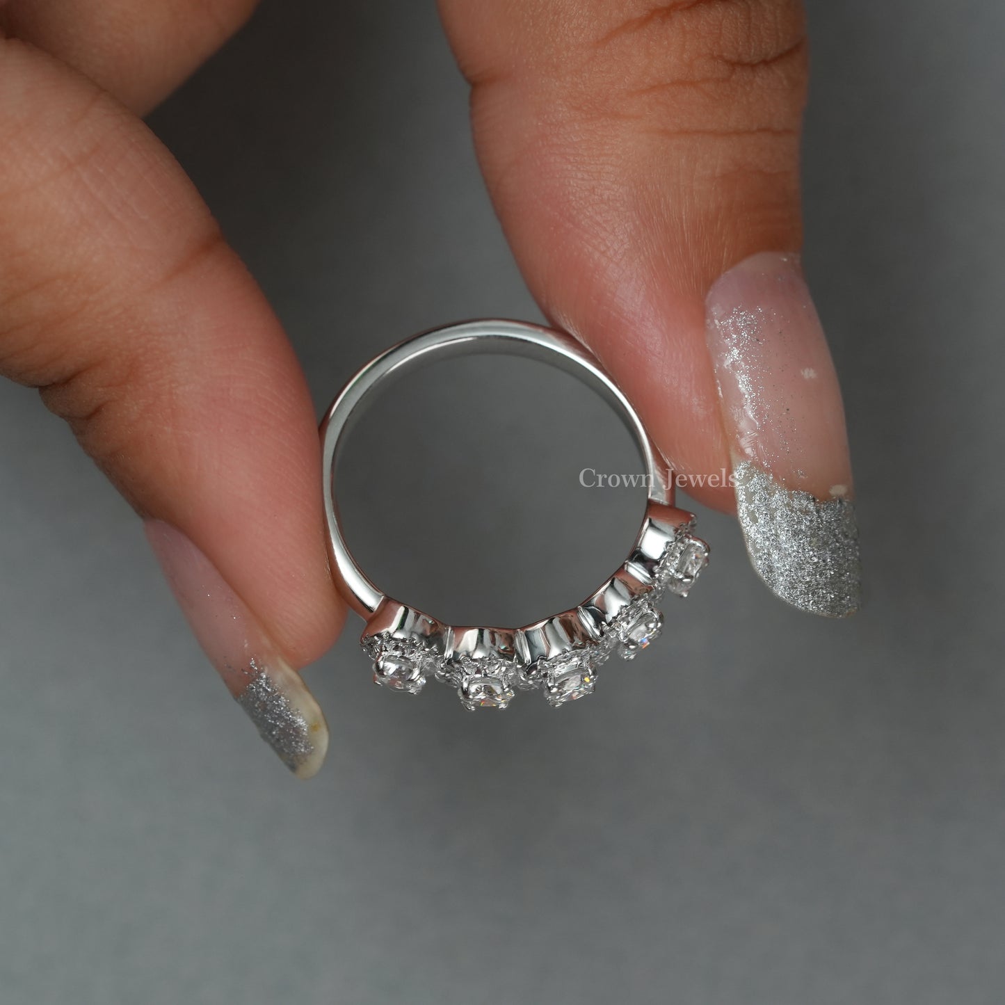 Round Cut Halo Lab Diamond Engagement Ring