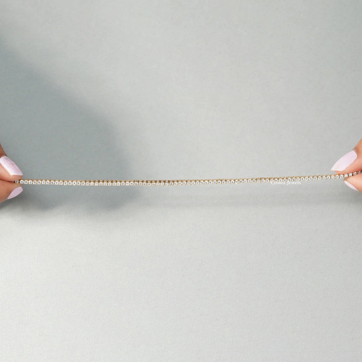 Round Cut Lab Grown Diamond Tennis Bracelet