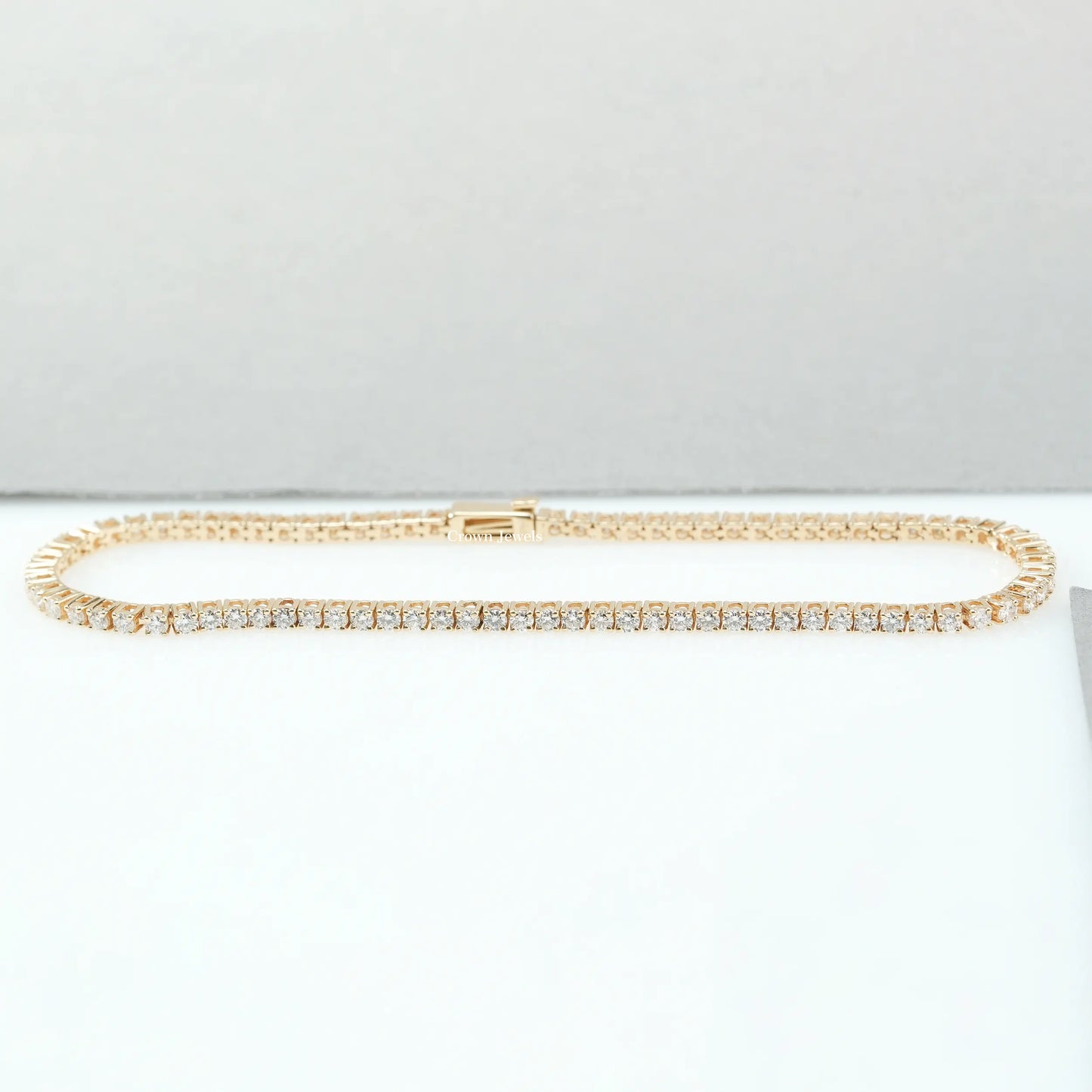 Round Cut Lab Grown Diamond Tennis Bracelet
