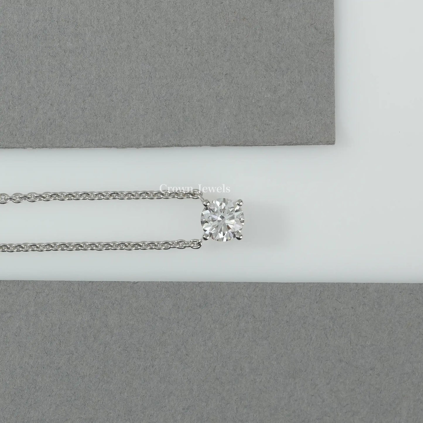 Round Cut Lab Grown Diamond Pendant