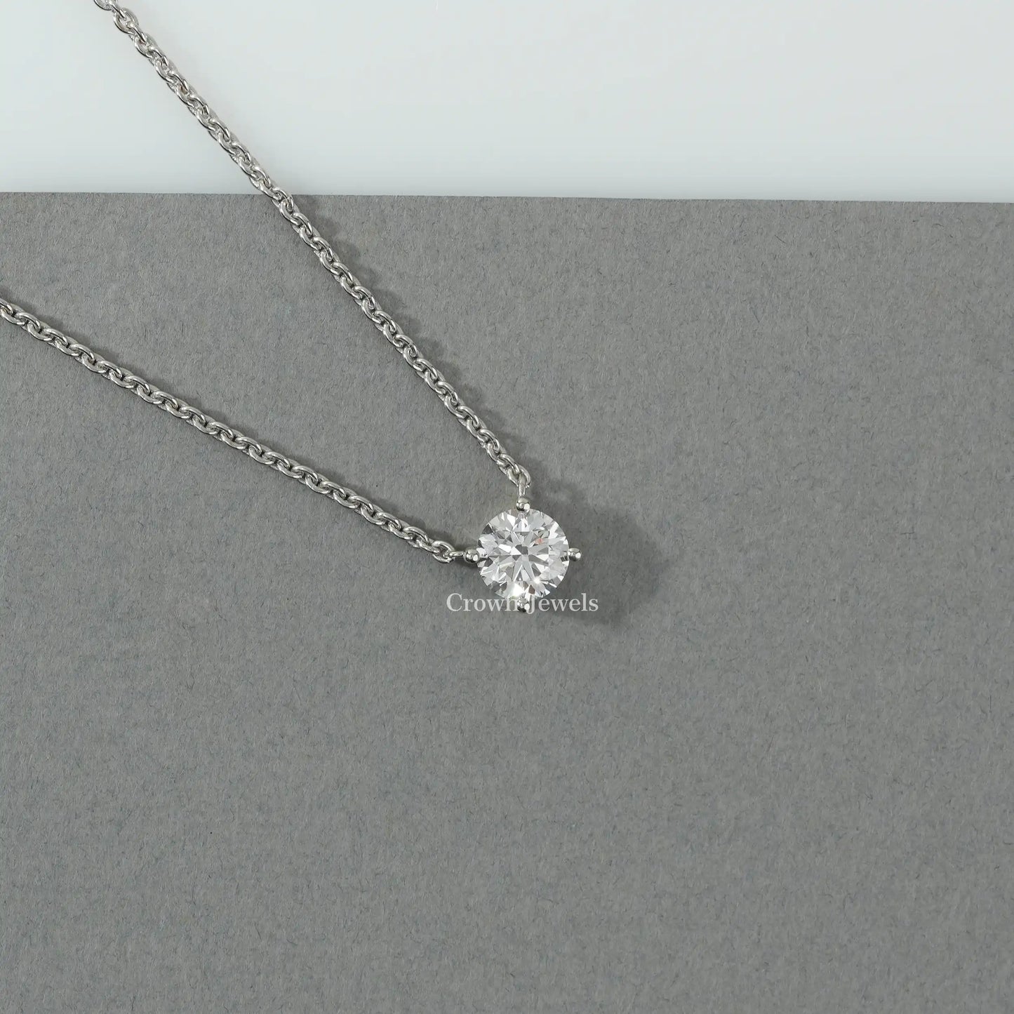 Round Cut Lab Grown Diamond Pendant