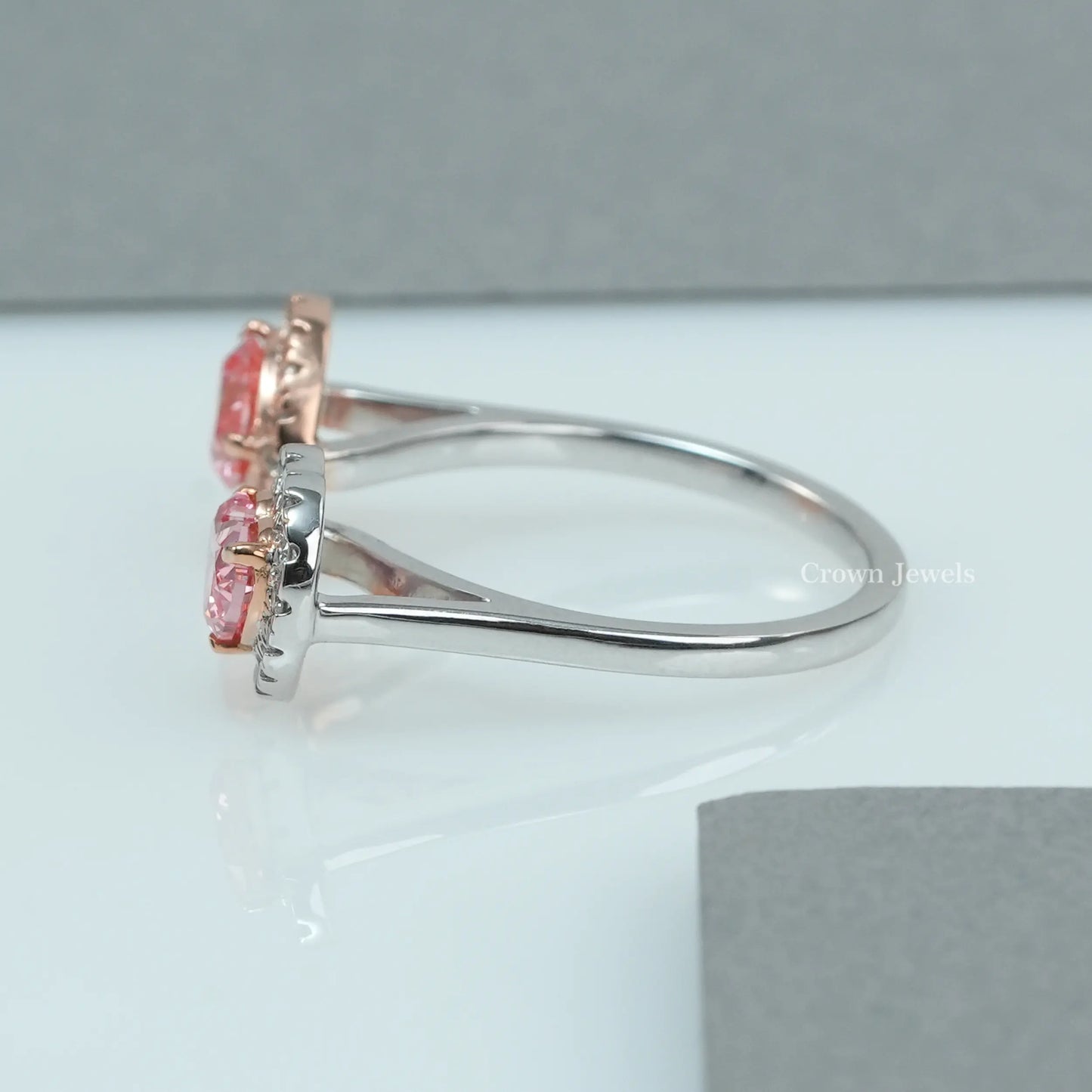 Pink Heart Cut Toi Moi Diamond Ring