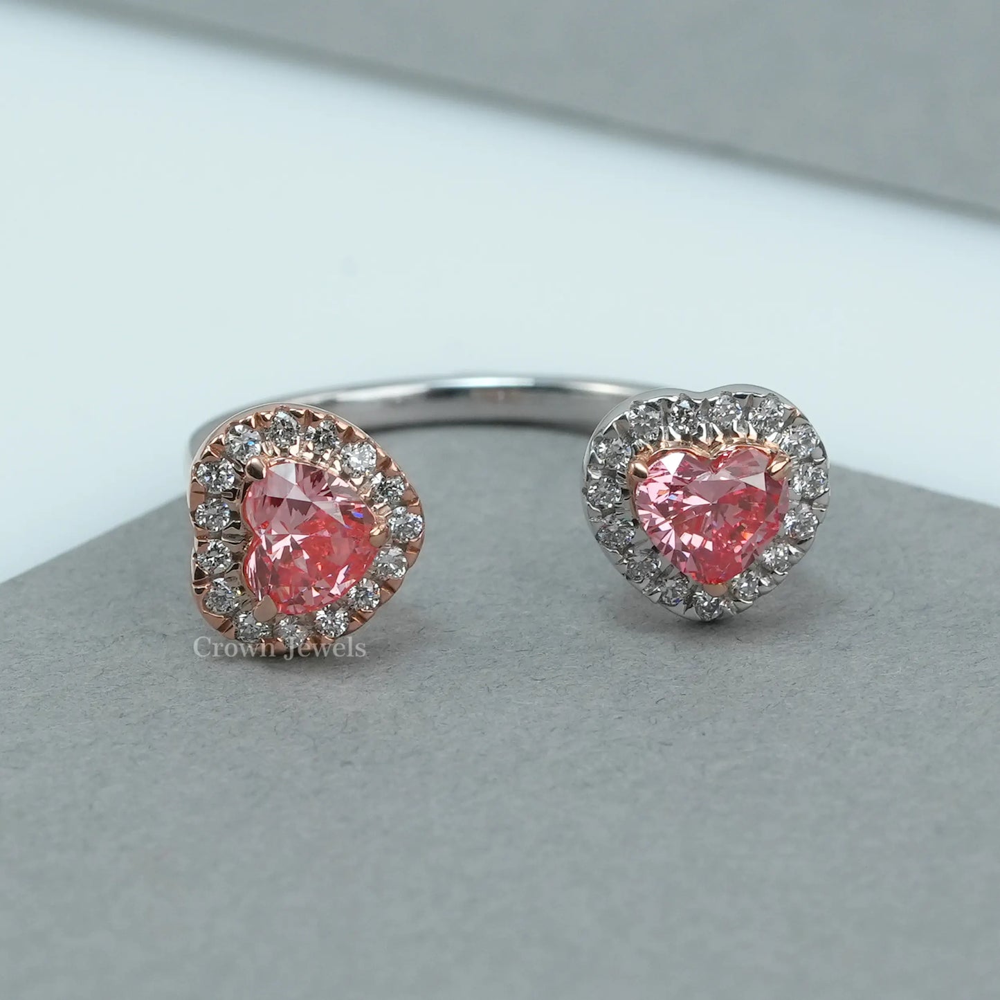 Pink Heart Cut Toi Moi Diamond Ring