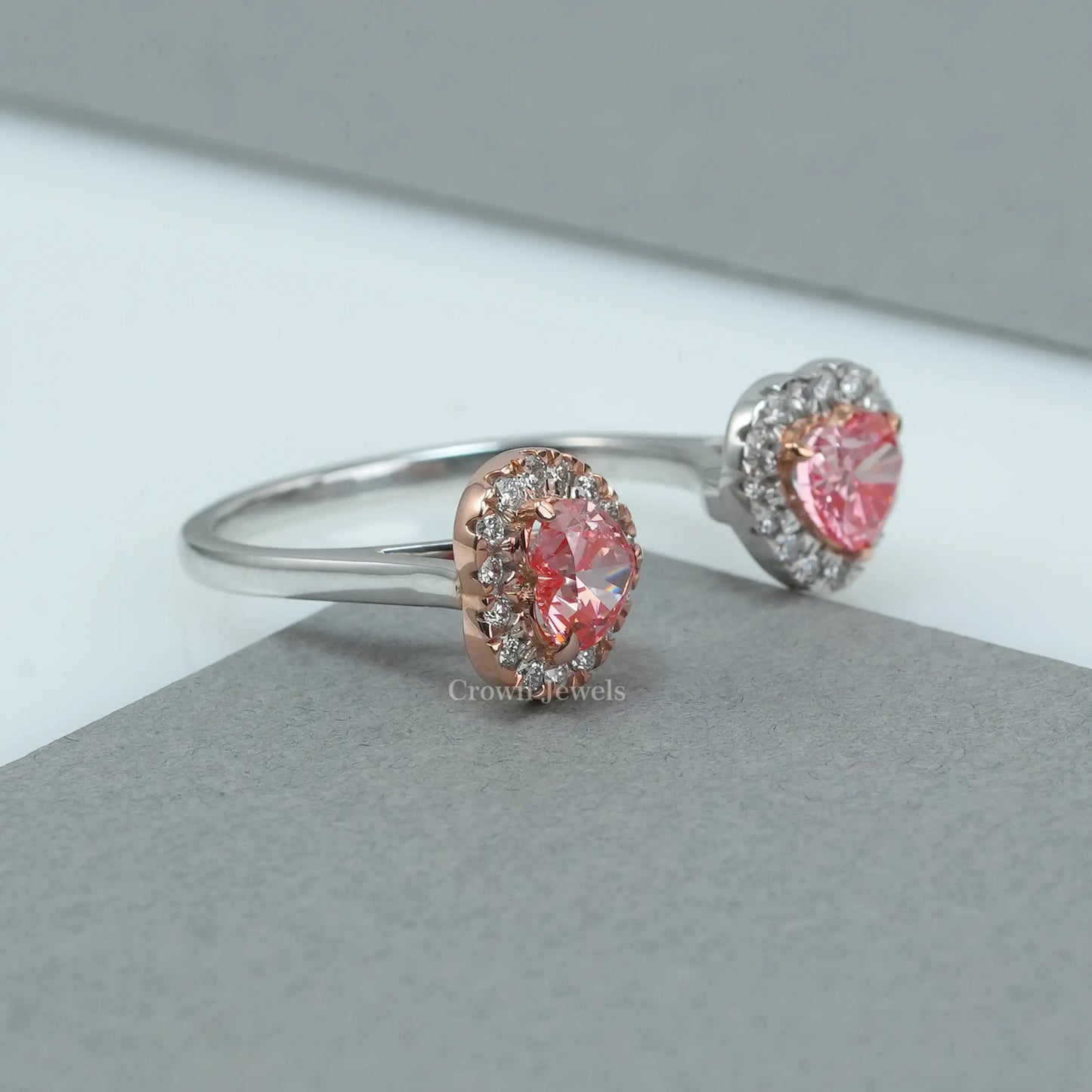 Pink Heart Cut Toi Moi Diamond Ring