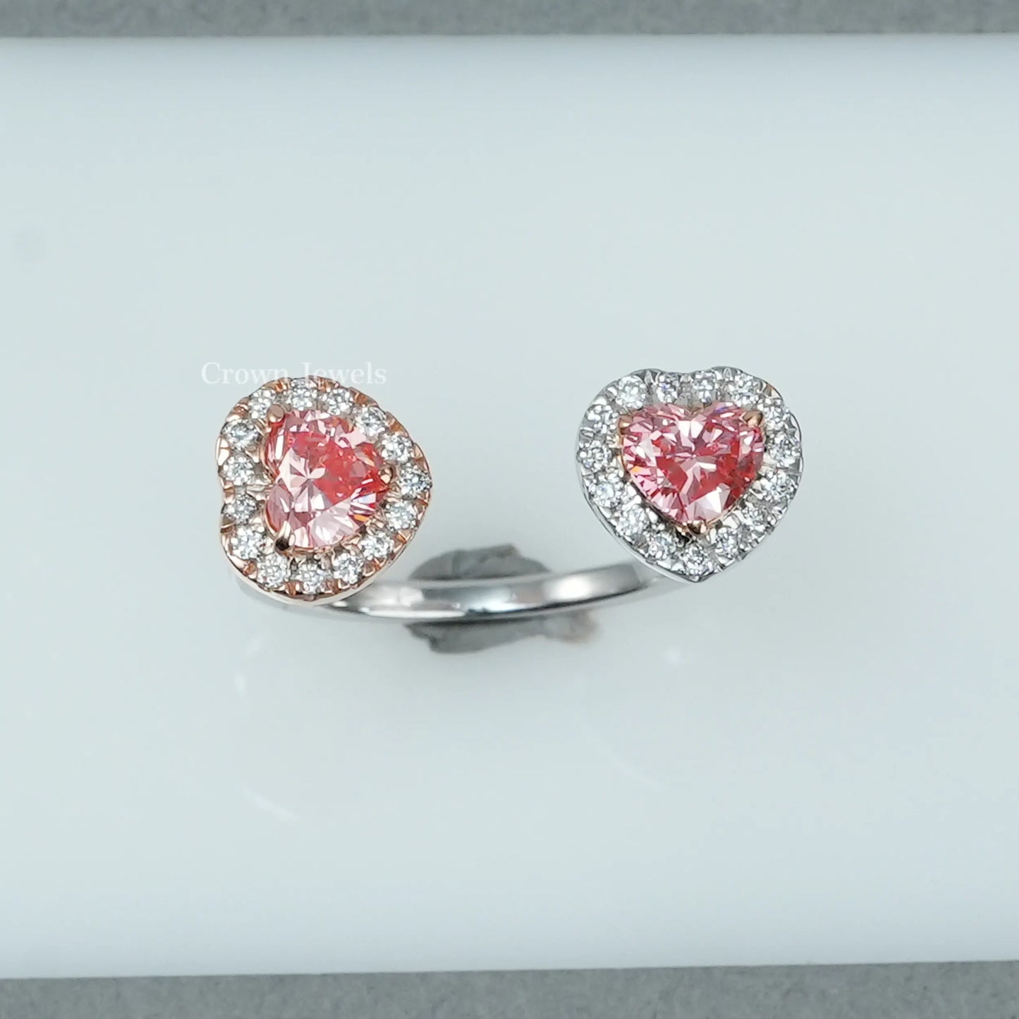 Pink Heart Cut Toi Moi Diamond Ring