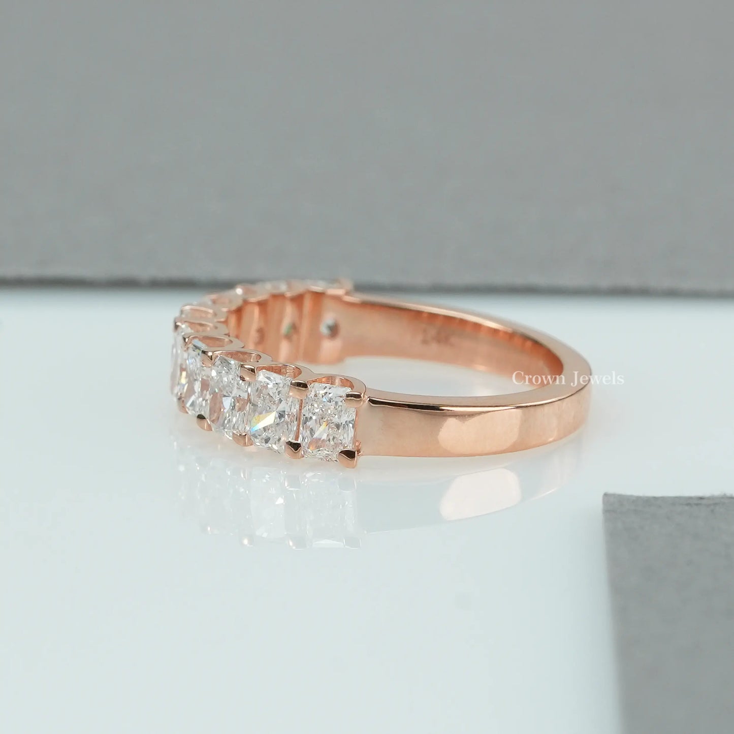 Radiant Diamond Half Eternity Band