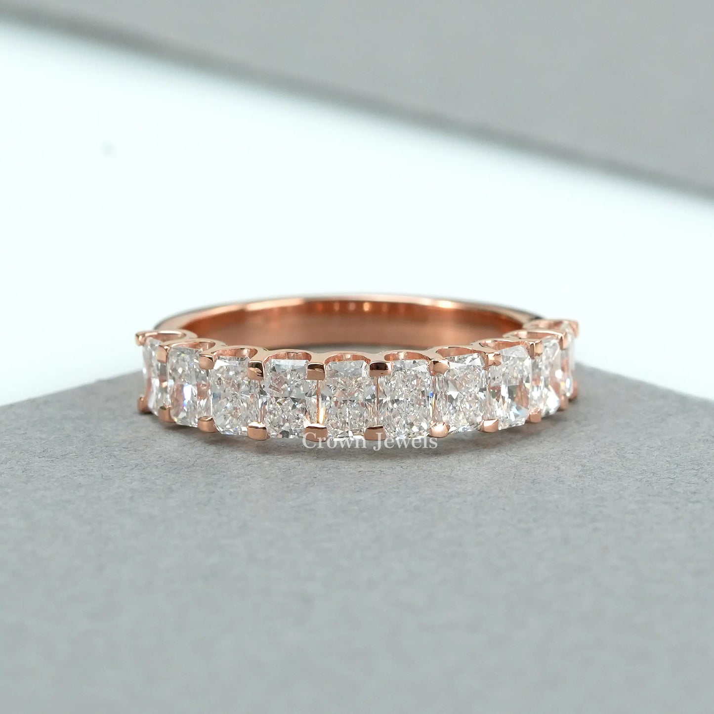 Radiant Diamond Half Eternity Band