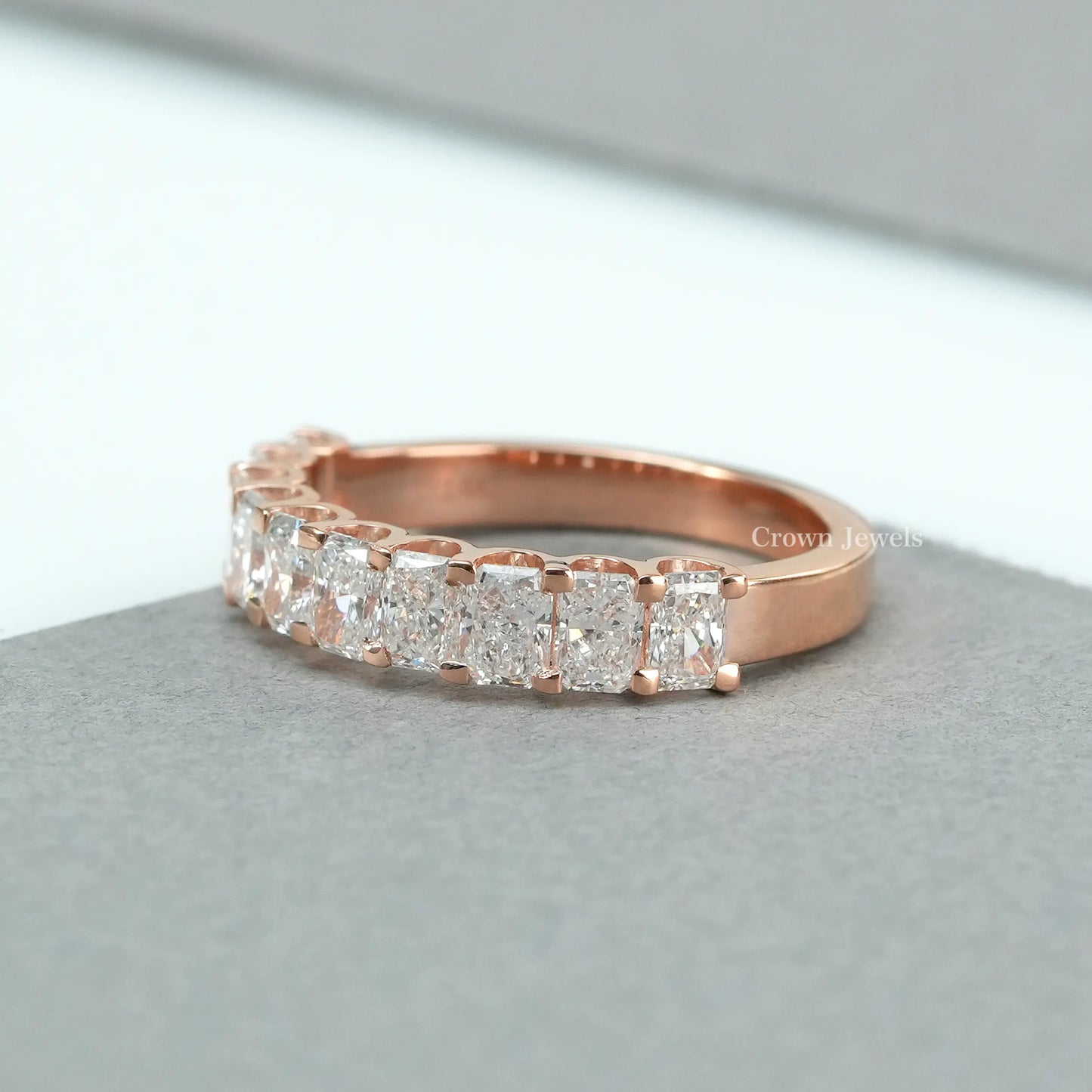 Radiant Diamond Half Eternity Band