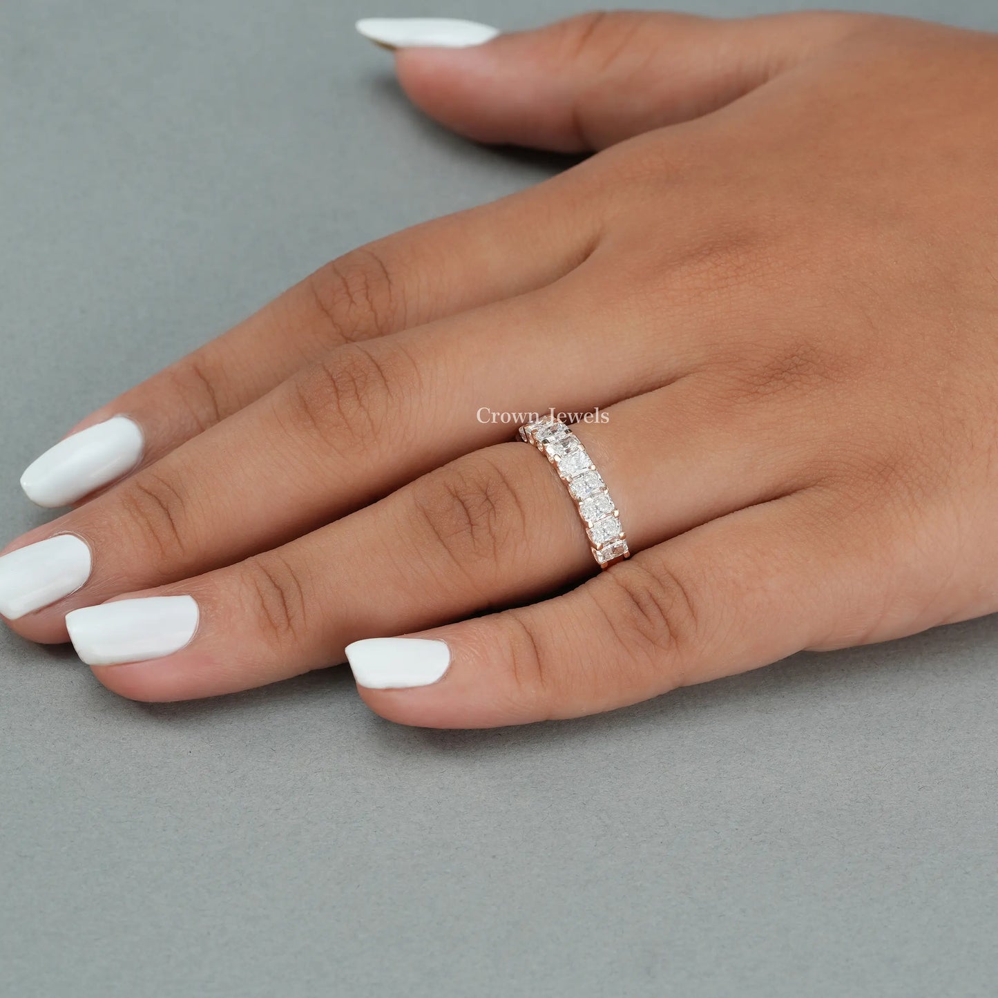 Radiant Diamond Half Eternity Band
