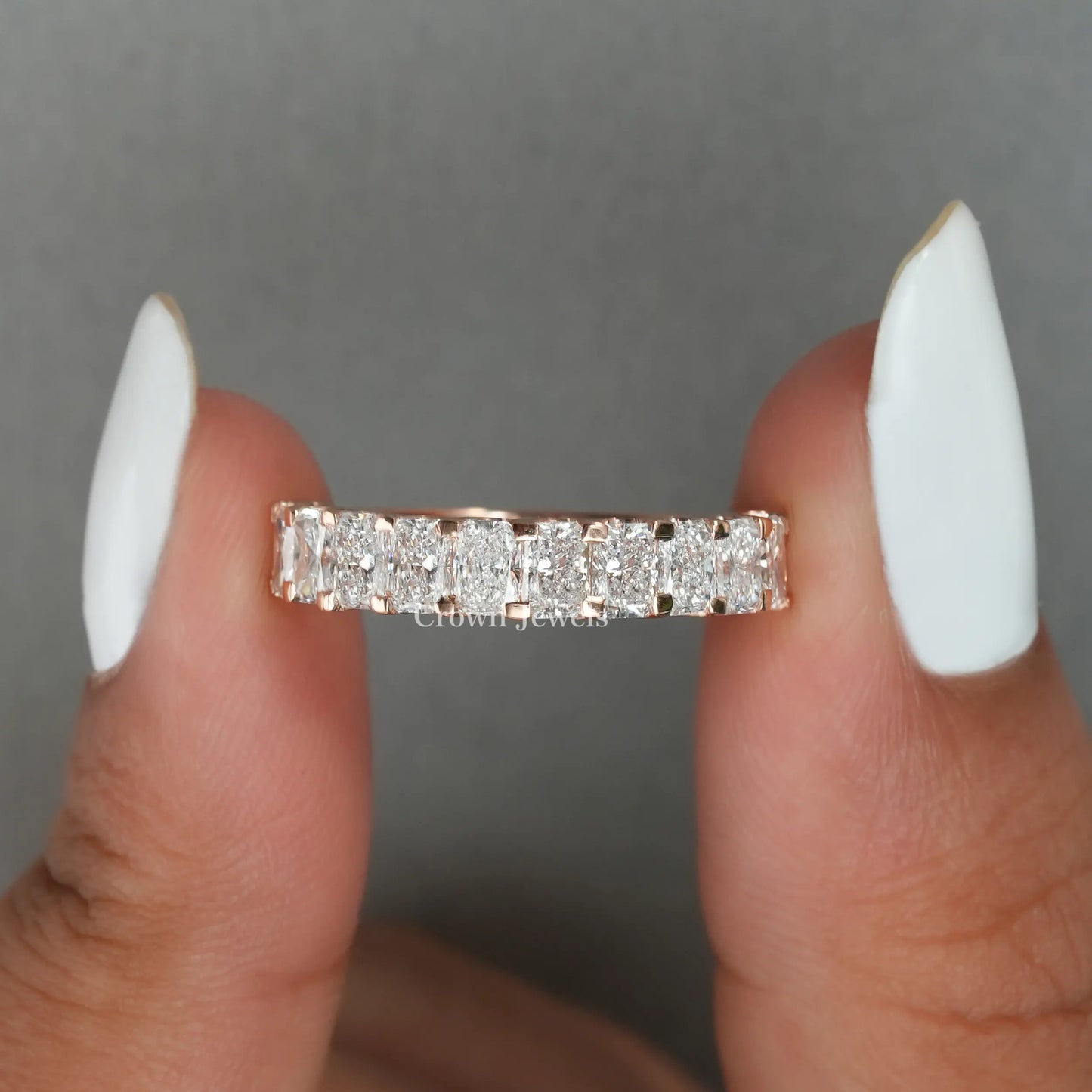 Radiant Diamond Half Eternity Band