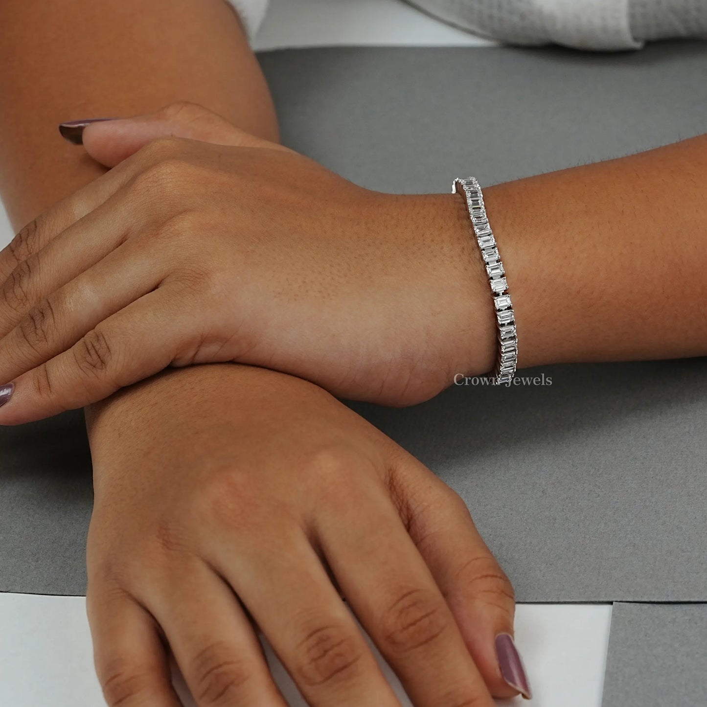 Emerald Diamond Tennis Bracelet