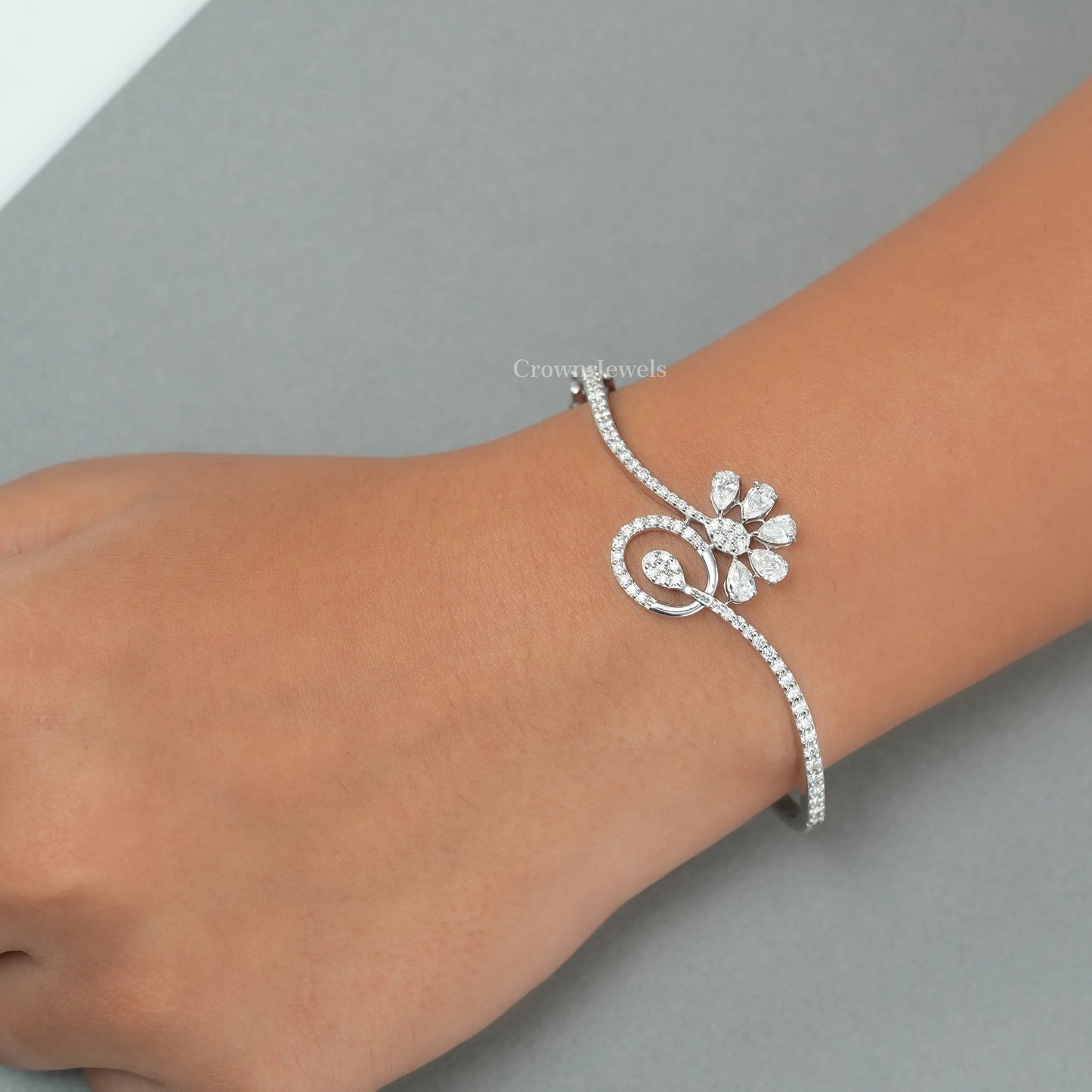 Multi Shape Diamond Bangle