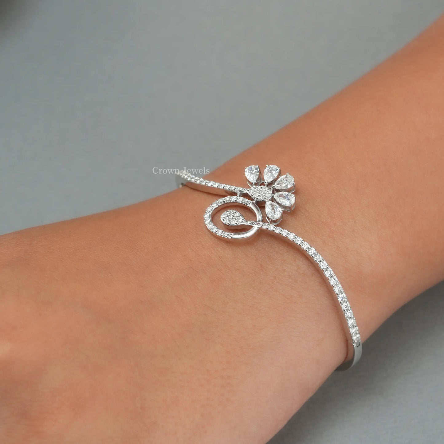 Multi Shape Diamond Bangle