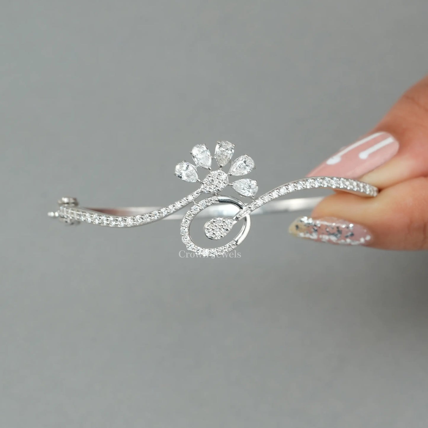 Multi Shape Diamond Bangle