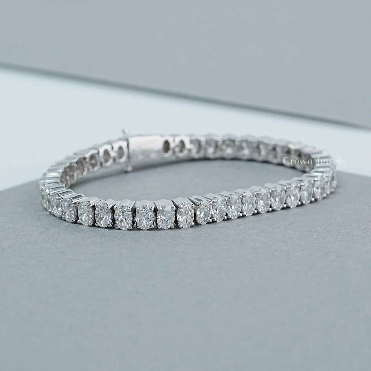 Oval Lab Grown Diamond Tennis Bracelet