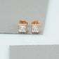 French Cut Lab Grown Diamond  Earrings