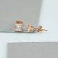 French Cut Lab Grown Diamond  Earrings