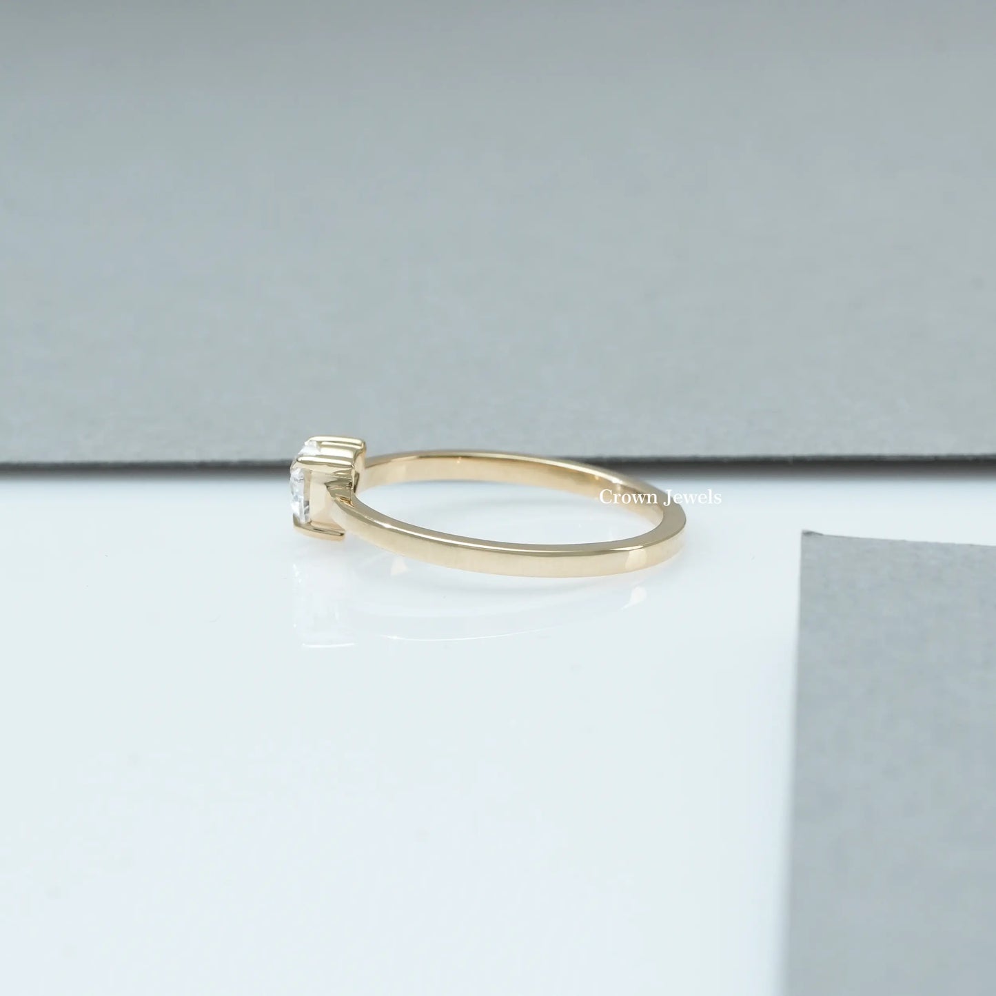 Heart Cut Lab  Grown Diamond  Solitaire Engagemet Ring