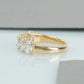 Oval Cut Lab Diamond  Half Wedding  Band