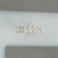 Oval Cut Lab Diamond  Half Wedding  Band