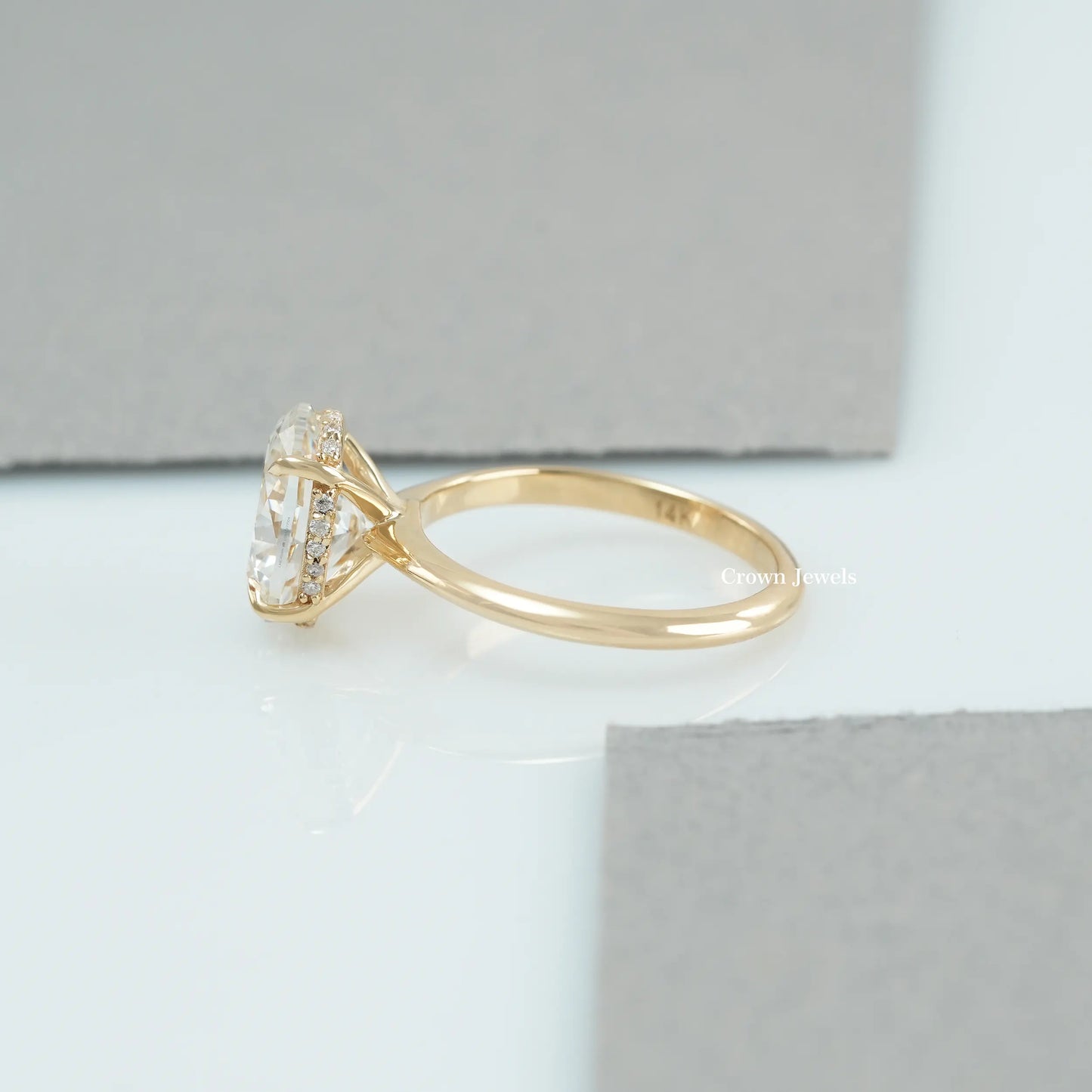 Oval Cut Lab Grown Diamond  Engagement Ring