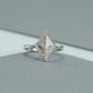 Rose Cut  Lozenge Diamond  Solitaire Ring