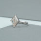 Rose Cut  Lozenge Diamond  Solitaire Ring