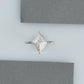 Rose Cut  Lozenge Diamond  Solitaire Ring