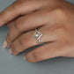 Rose Cut  Lozenge Diamond  Solitaire Ring