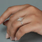 Rose Cut  Lozenge Diamond  Solitaire Ring