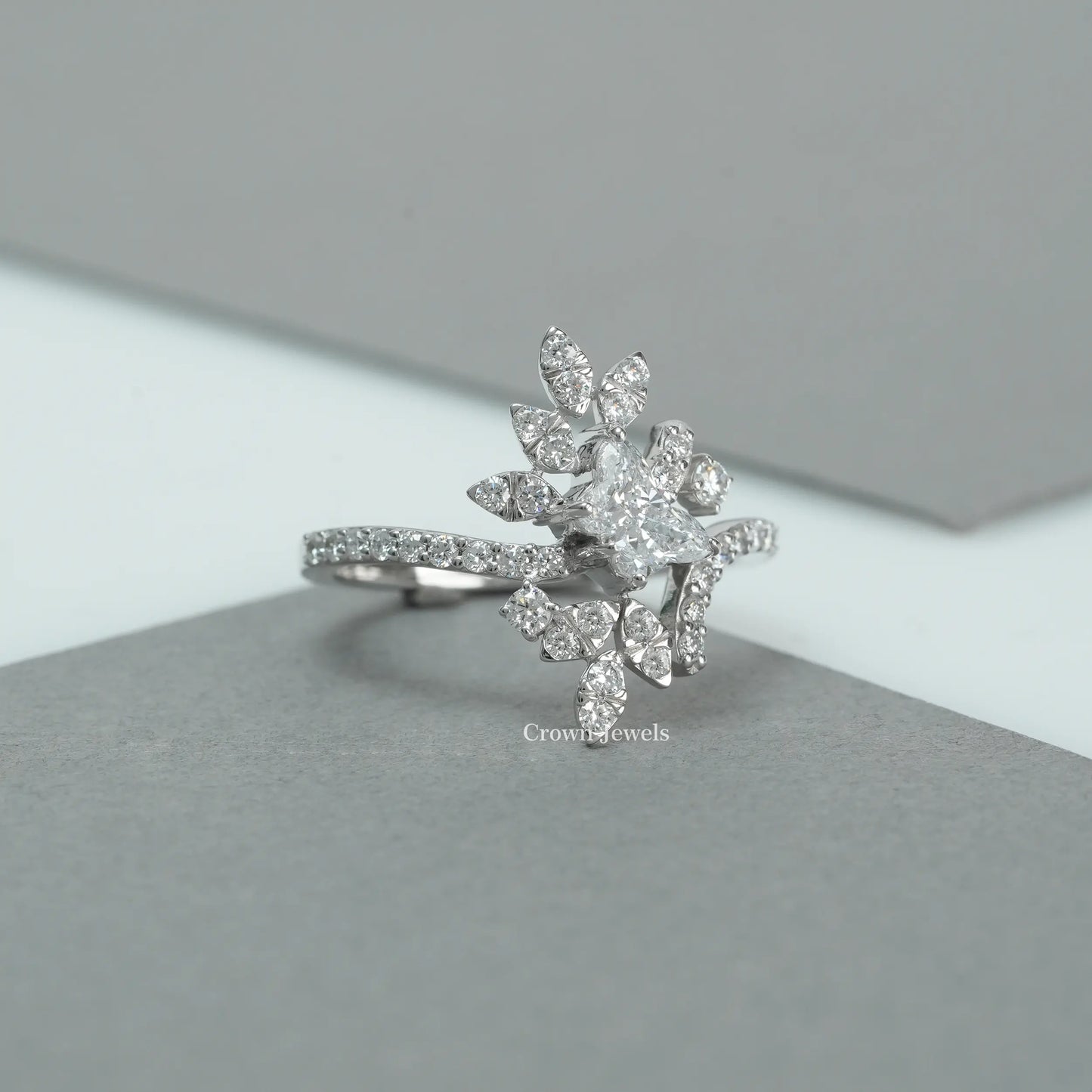 Butterfly Cut Lab Grown Diamond Engagement Ring