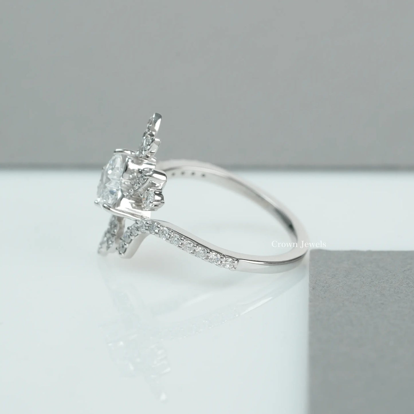 Butterfly Cut Lab Grown Diamond Engagement Ring