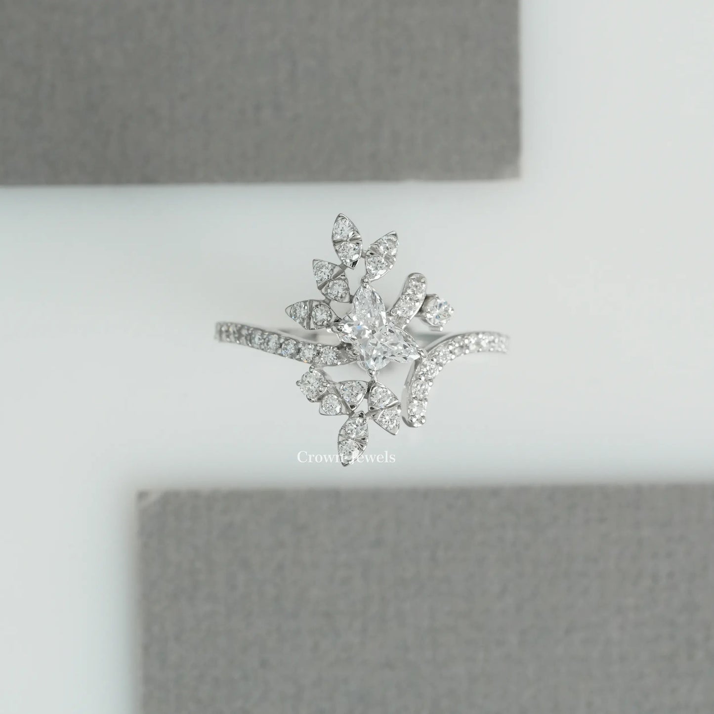 Butterfly Cut Lab Grown Diamond Engagement Ring