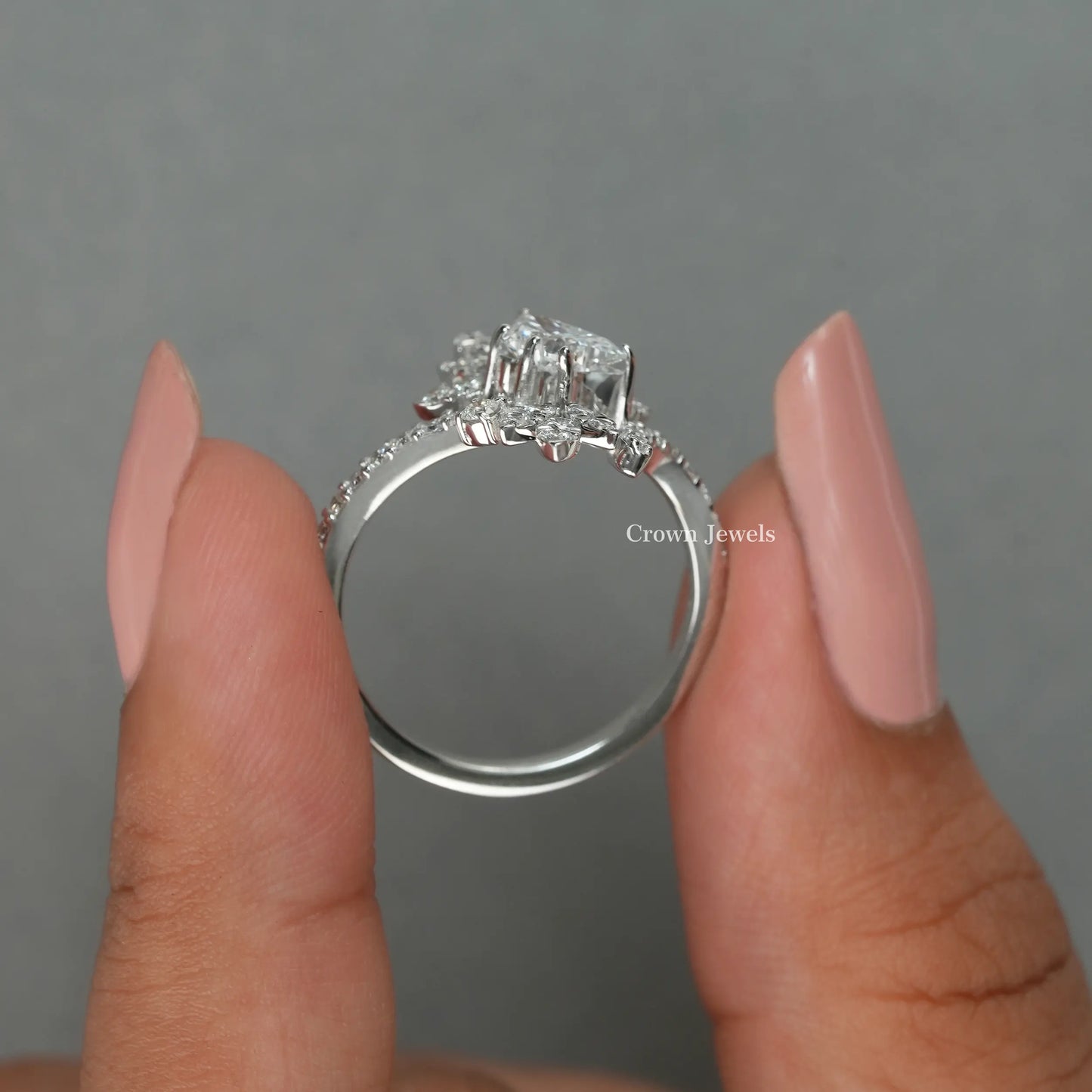 Butterfly Cut Lab Grown Diamond Engagement Ring