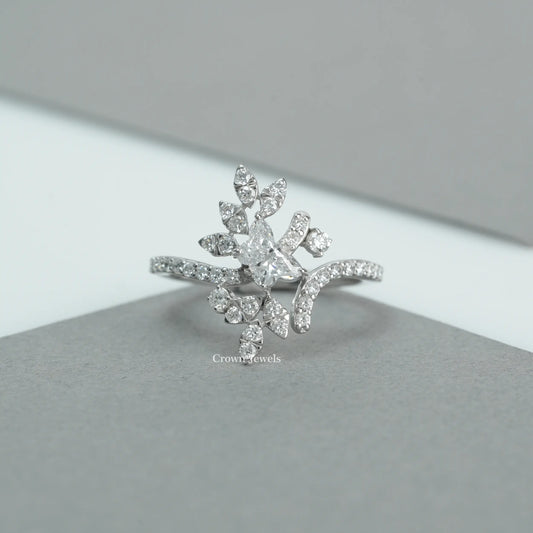 Butterfly Cut Lab Grown Diamond Engagement Ring