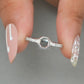 Octagon Portrait Cut Solitaire Accent Diamond Ring