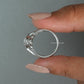 Oval Cut Halo Diamond Triple Shank Engagement Ring