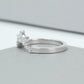 Pear Cut Lab Grown Diamond Curved Band