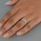 Pear Cut Lab Grown Diamond Curved Band