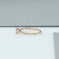 Pink Radiant Cut Lab Grown  Diamond  Solitaire Ring