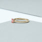 Pink Radiant Cut Lab Grown  Diamond  Solitaire Ring