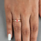 Pink Radiant Cut Lab Grown  Diamond  Solitaire Ring