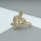 Butterfly Shape Round  Cluster  Diamond  Ring