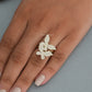 Butterfly Shape Round  Cluster  Diamond  Ring