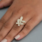 Butterfly Shape Round  Cluster  Diamond  Ring