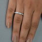 Round Cut Lab Grown Diamond  Half Wedding  Band
